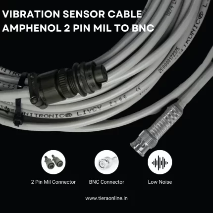 Vibration Sensor Cable - Amphenol 2 Pin MIL to BNC