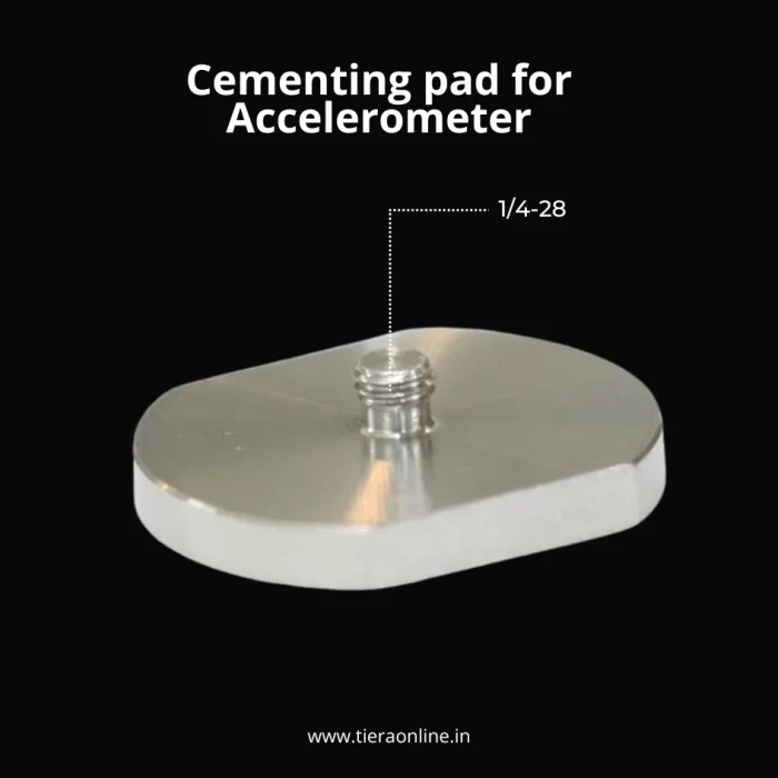 Cementing pad for accelerometer