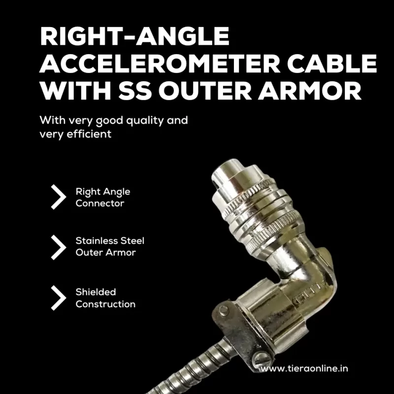 Right-angle Accelerometer cable with SS outer Armor